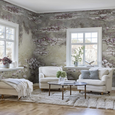 Tapet cu design modern Water Lilies Monet, inspirat de picturile lui Monet