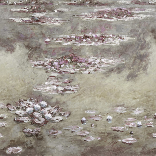 Tapet cu design modern Water Lilies Monet, inspirat de picturile lui Monet
