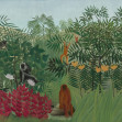 Fototapet Tropical Forest With Monkeys by Rousseau, Rebel Walls