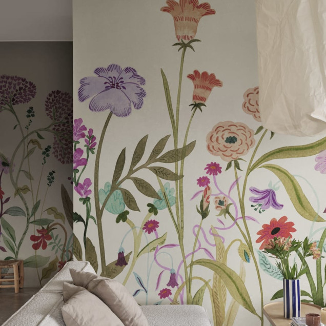 Tapet floral Summerfield Beige