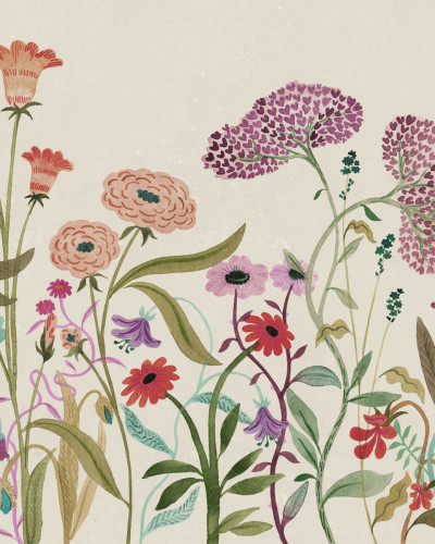 Tapet floral Summerfield Beige