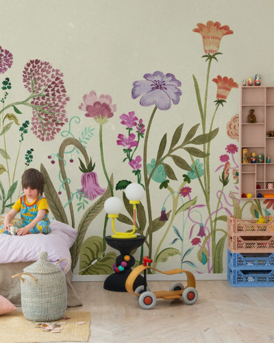 Tapet floral Summerfield Beige