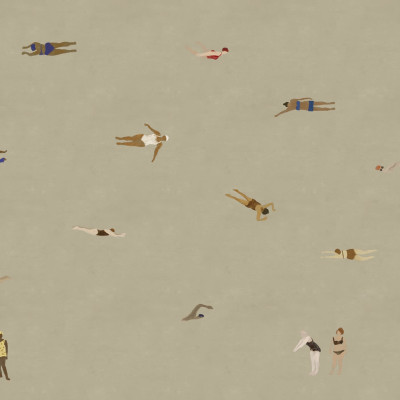 Fototapet Swimmers, Sand