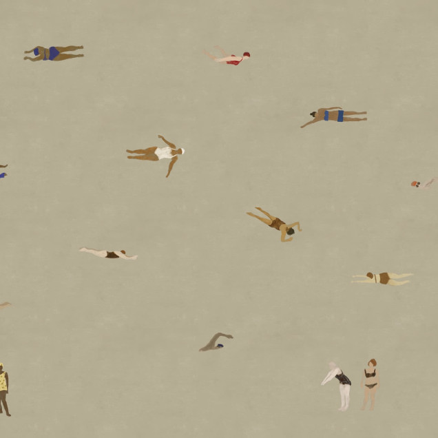Fototapet Swimmers, Sand