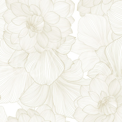 Bold Dahlia, Beige, Rebel Walls