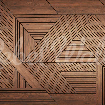 Tapet modern cu aspect de lemn, design geometric abstract.