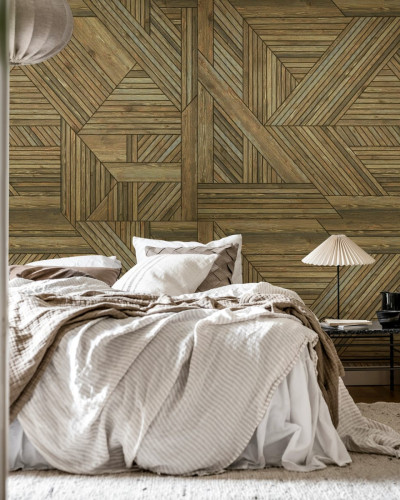 Tapet cu design din lemn de stejar, tapet modern pentru dormitor, tapet elegant cu textură de lemn