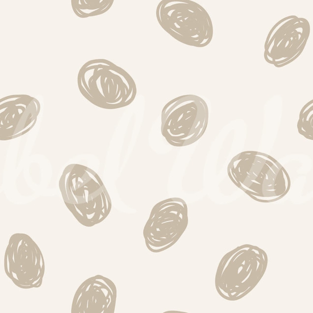Tapet Doodle Dots Beige cu model minimalist