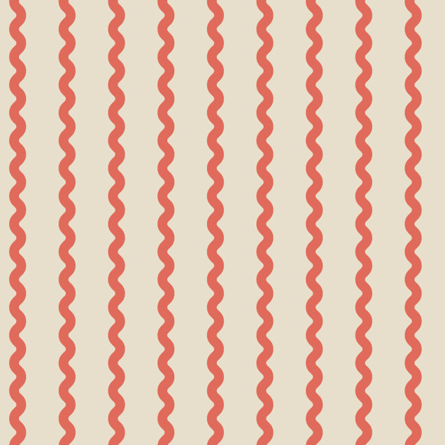 Tapet cu dungi ondulate roșii, Wobbly Stripe, Red