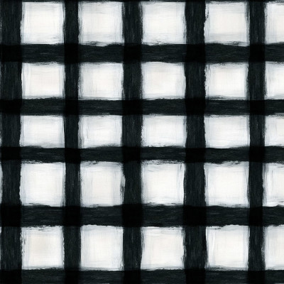 Tapet geometric modern cu pătrate albe pictate cu linii negre groase