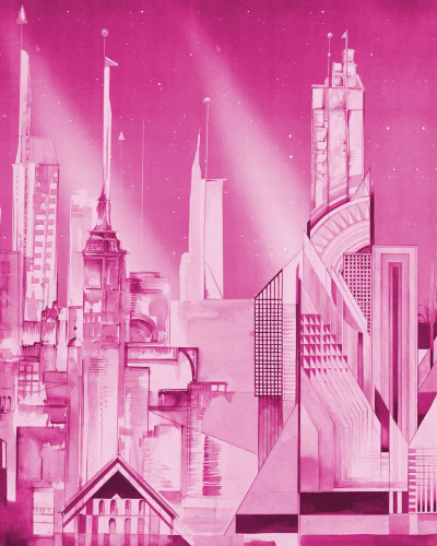 Sci-Fi Town, Pink, Rebel Walls
