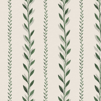 Fototapet Bayleaf Stripe, Green, Rebel Walls