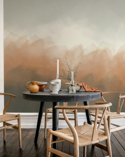 Imagine cu  Color Fog, Rust, cu un design unic cu nuanțe de rugină și gri, într-un interior modern.