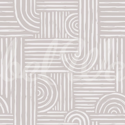 Tapet geometric abstract, Graphic Vaults, in nuante de gri.