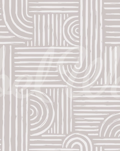 Tapet geometric abstract, Graphic Vaults, in nuante de gri.