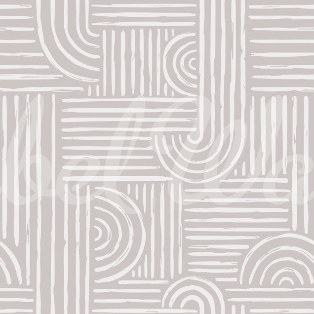 Tapet geometric abstract, Graphic Vaults, in nuante de gri.