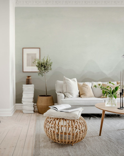Tapet Gradient Flow, Bej, cu un design minimalist, ideal pentru un look modern.