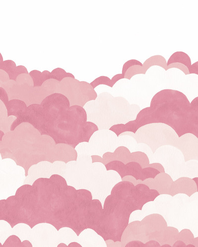 Tapet cu nori roz Dreamy Clouds, Pink