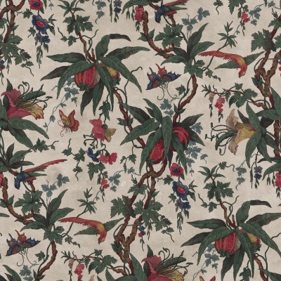 Tapet vintage cu motiv natură într-un living elegant