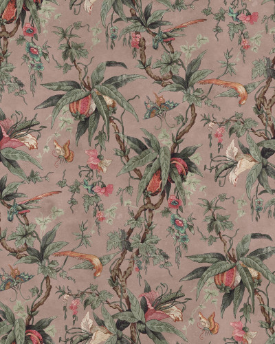 Fototapet floral cu motive botanice într-un interior modern