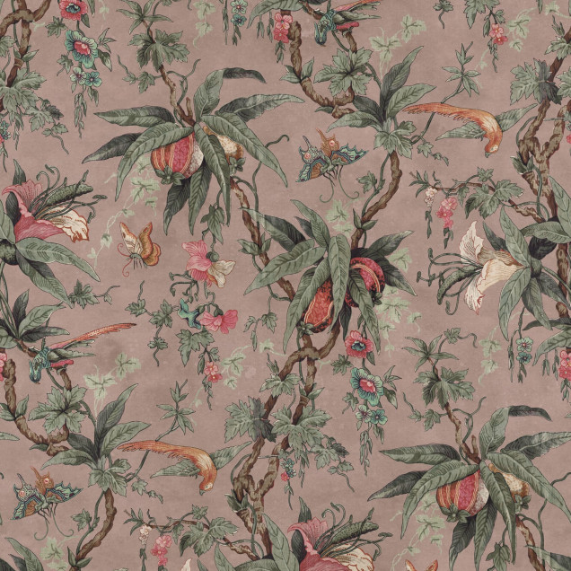 Fototapet floral cu motive botanice într-un interior modern