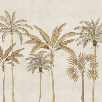 Golden Palms, Beige, Rebel Walls
