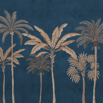 Golden Palms, Blue, Rebel Walls