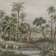 Giraffe Savannah, Green, Rebel Walls