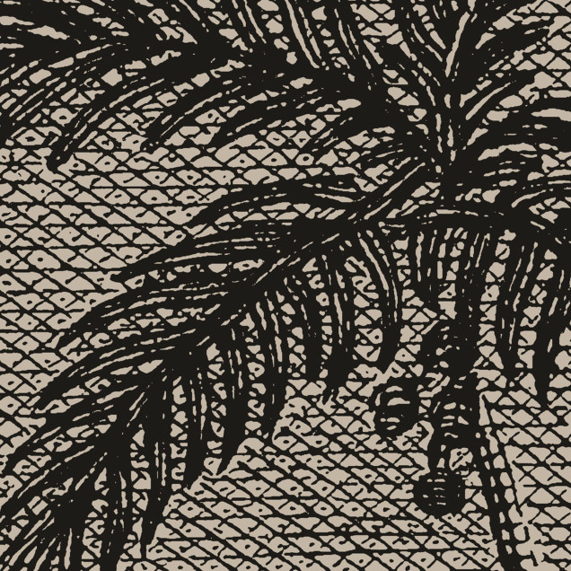Tapet cu peisaj tropical vintage într-un living elegant