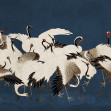 Dancing Cranes, Blue, Rebel Walls