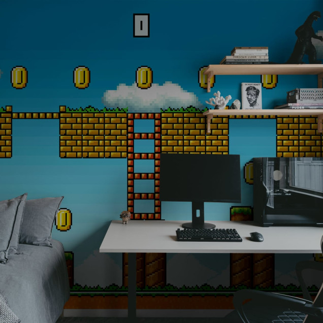 Wallpaper Bonus Level, Day cu design clasic de jocuri