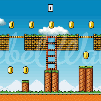Wallpaper Bonus Level, Day cu design clasic de jocuri