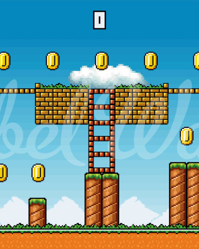 Wallpaper Bonus Level, Day cu design clasic de jocuri