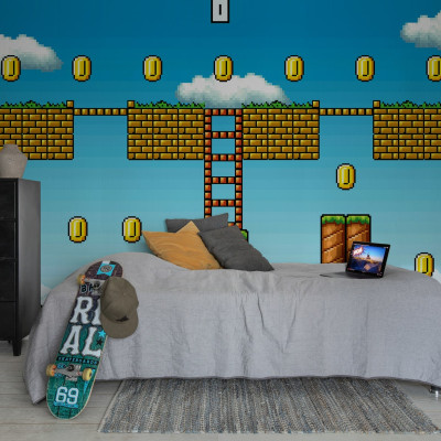 Wallpaper Bonus Level, Day cu design clasic de jocuri