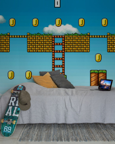 Wallpaper Bonus Level, Day cu design clasic de jocuri