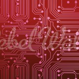 Circuit Board, Red, Rebel Walls
