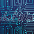 Fototapet Circuit Board, Blue, Rebel Walls