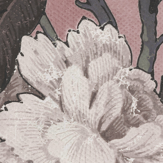 Tapet floral roz cu design elegant