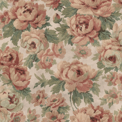 Tapet floral roz în dormitor
