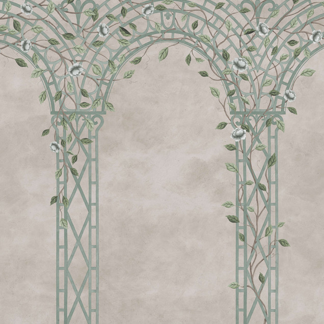 Fototapet Poetic Trellis Light Blue