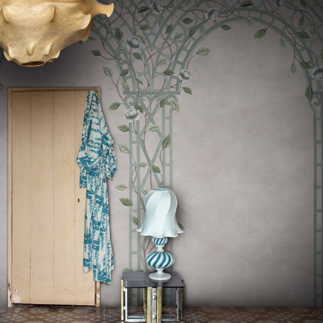 Fototapet Poetic Trellis Light Blue