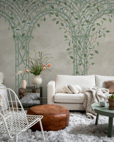 Fototapet Poetic Trellis Light Blue