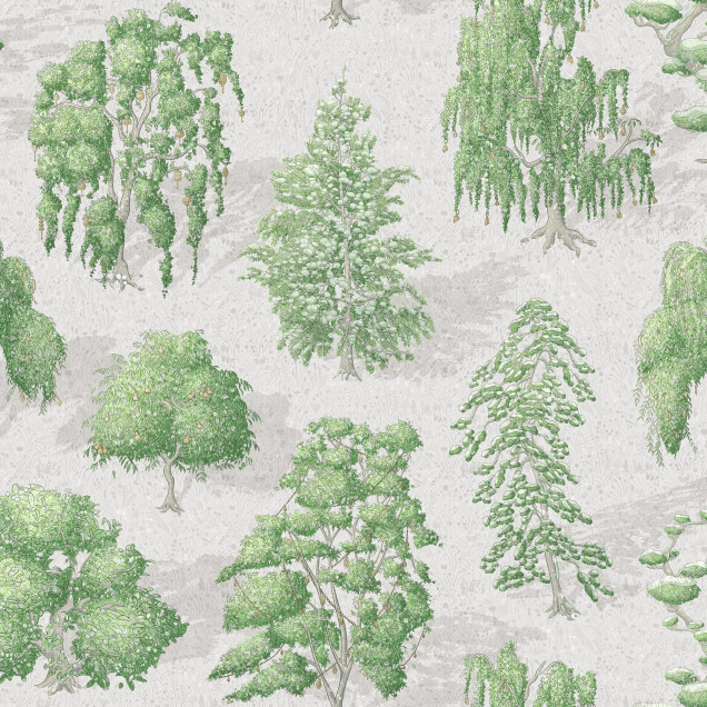 Fototapet cu pădure verde, design interior