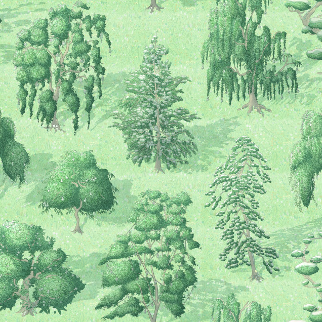 Fototapet cu pădure verde