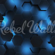 Fototapet Hexagon, Blue, Rebel Walls