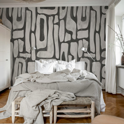 Tapet Aesthetic Shapes, Gray
