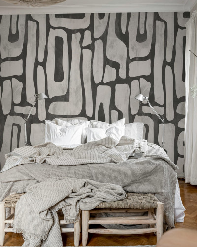 Tapet Aesthetic Shapes, Gray