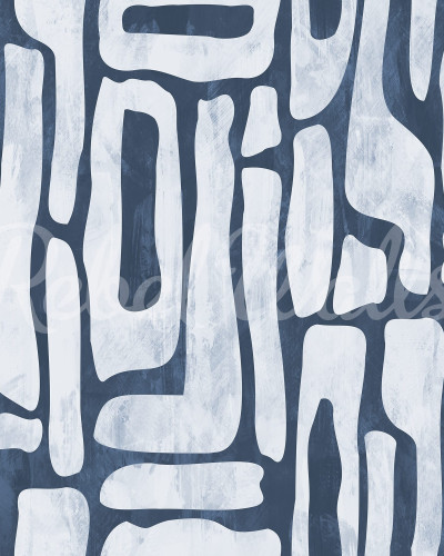 Aesthetic Shapes, Blue, Rebel Walls