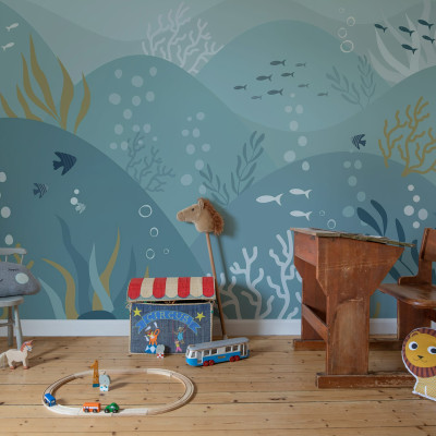 Tapet Sea Landscape, Ocean Blue cu peisaj marin