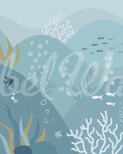 Tapet Sea Landscape, Ocean Blue cu peisaj marin